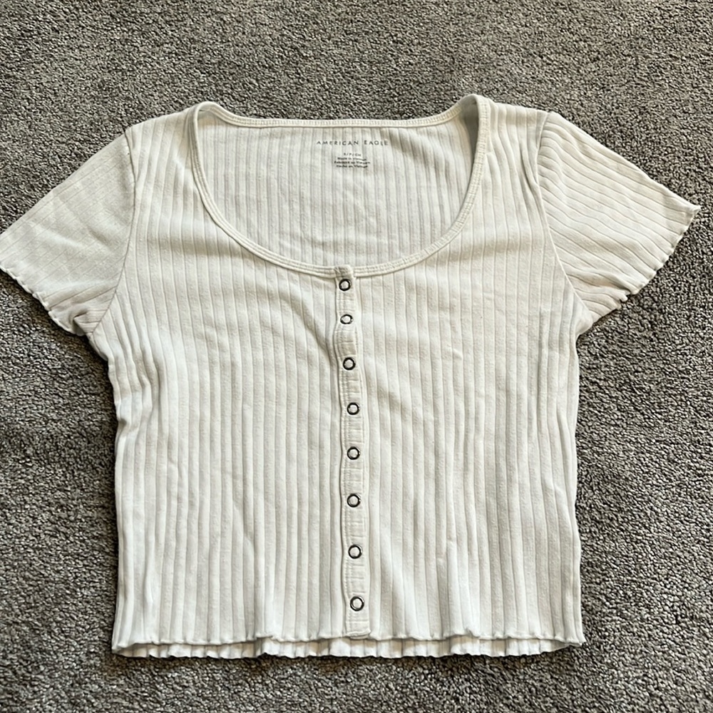 Button up baby tee